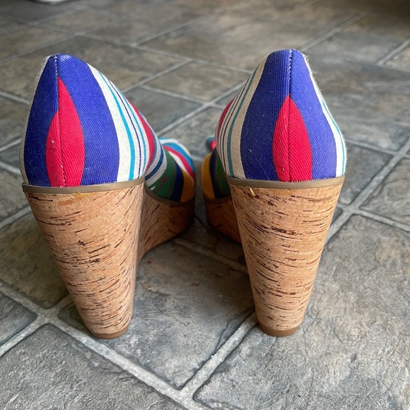 Nine West Striped Wedges - Picture 3 of 8
